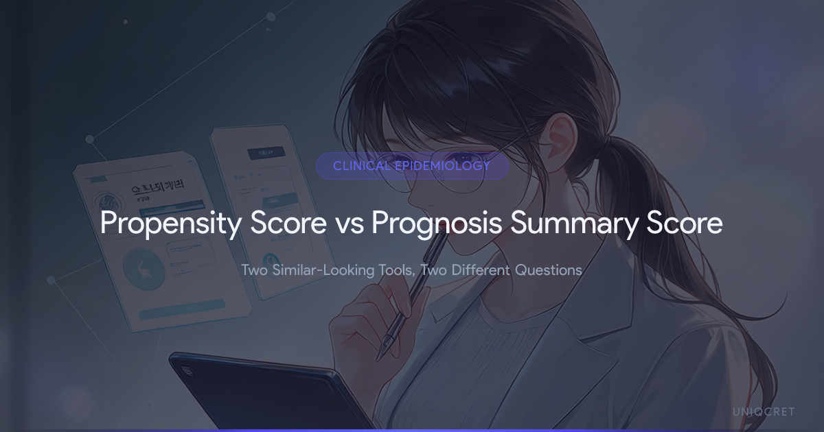 Propensity Score vs Prognosis Summary Score: Two Similar-Looking Tools That Answer Different Questions