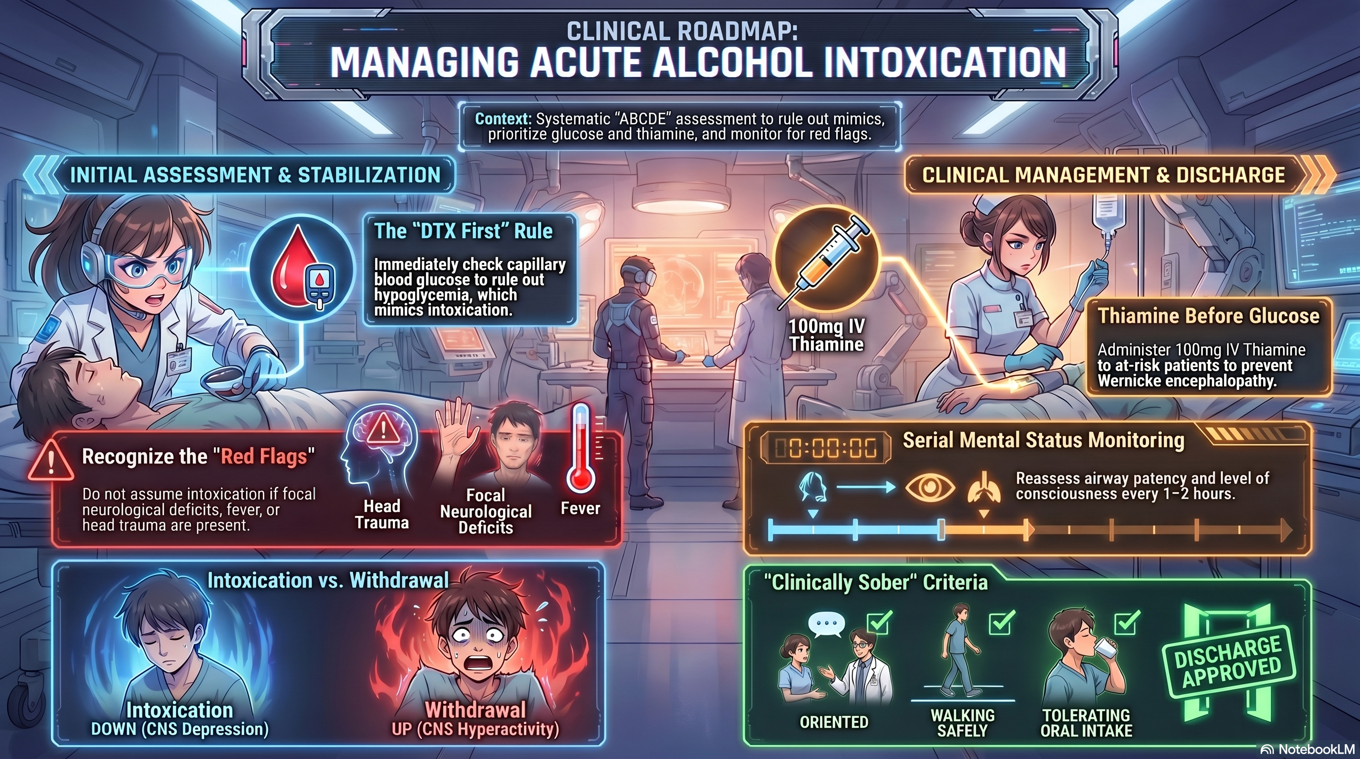 Alcohol Intoxication (เมาเหล้า เมาสุรา) Management: ER Approach, Red Flags, and Safe Discharge Criteria